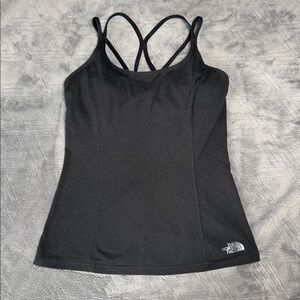 The North Face Tank Top Criss Cross Back Built Bra Black Medium